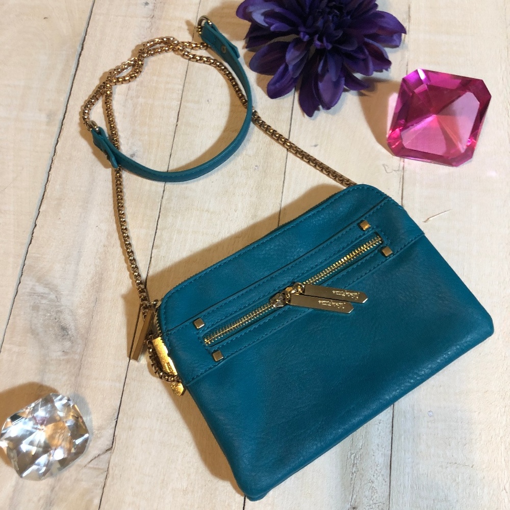 neiman marcus brand turquoise small crossbody